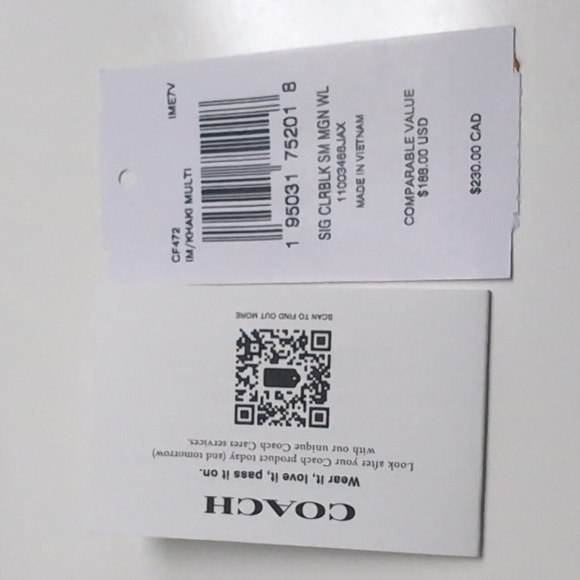 Coach CF472 Small Morgan Wallet In Colorblock Signature Canvas (Firm Price) - Picture 12 of 12